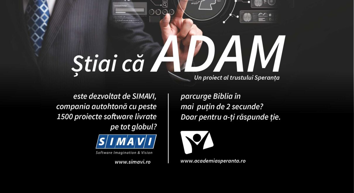 „Adam” – primul chatbot biblic gratuit din România, creat de SIMAVI, răspunde la 10.000 de întrebări din Biblie în 5 minute