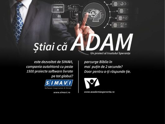 „Adam” – primul chatbot biblic gratuit din România, creat de SIMAVI, răspunde la 10.000 de întrebări din Biblie în 5 minute